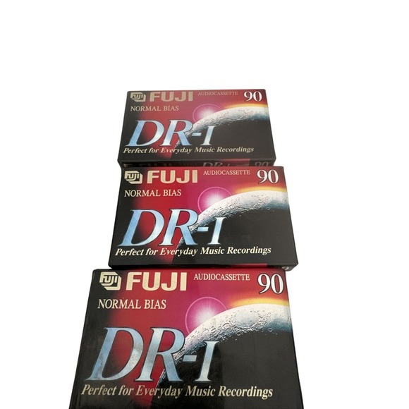 Fuji Audio Cassette DR-I Normal Bias 90 Minutes DR-1 Type 1 Lot Of 3 - Picture 1 of 7